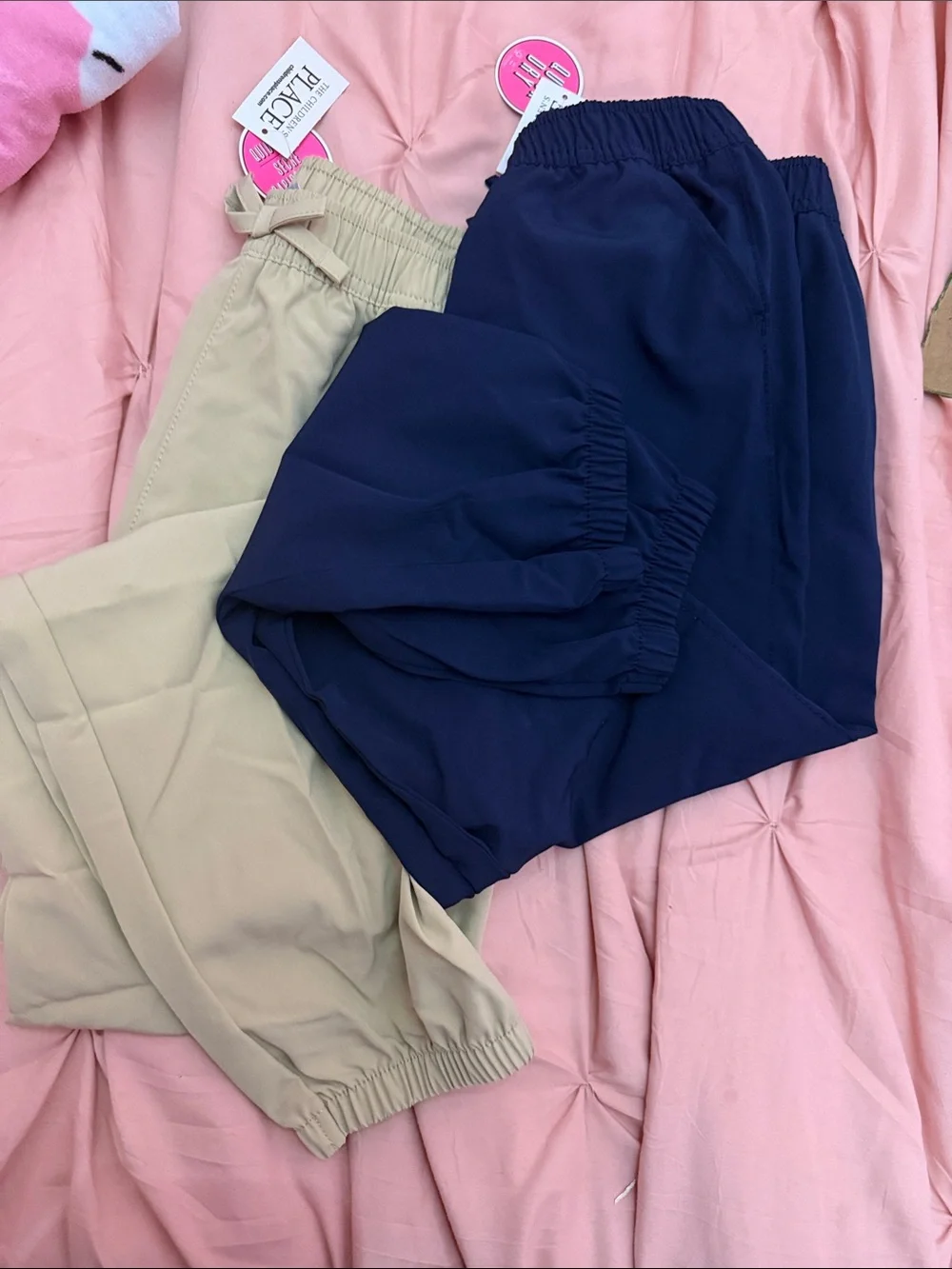 The Children's Place Beige and Navy Pull-On Joggers